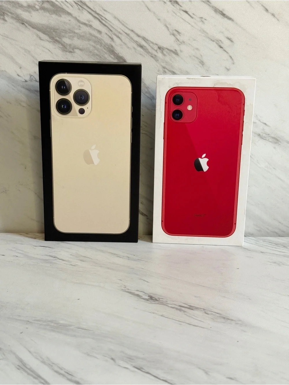 3/$50 BUNDLE 2 Apple iPhone 13 Pro Max Gold & 11 Product RED Empty Phone Boxes